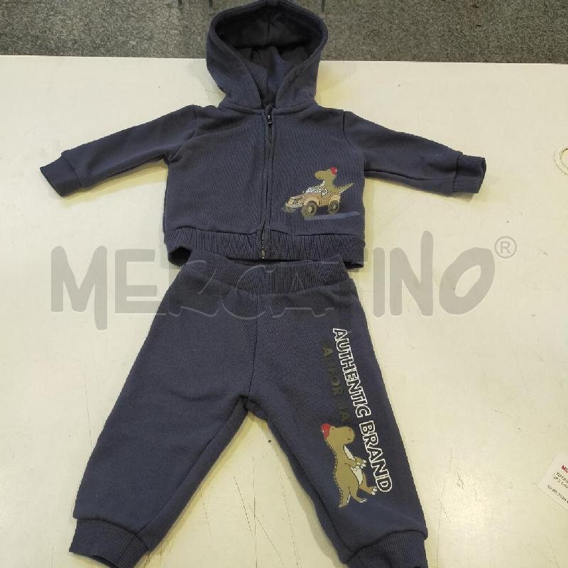 TUTINA BAMBINO GUESS 2PZ DINOSAURO  BLU | Mercatino dell'Usato Roma rebibbia 1