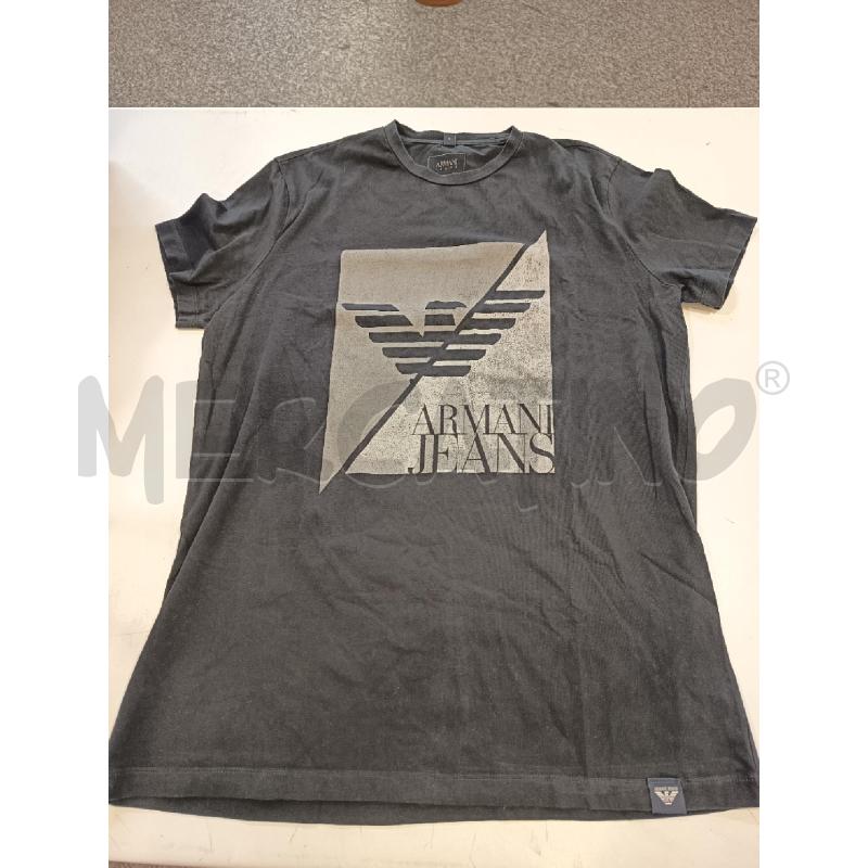 T SHIRT UOMO ARMANI JEANS BLU S LOGO GRIGIO | Mercatino dell'Usato Roma rebibbia 1