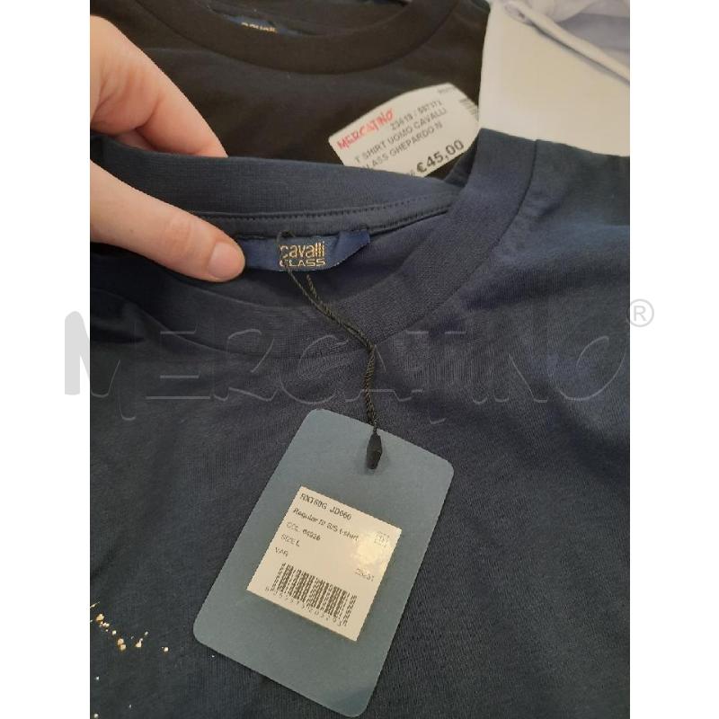 T SHIRT UOMO CAVALLI CLASS BLU STAMP AQUILA | Mercatino dell'Usato Roma rebibbia 4