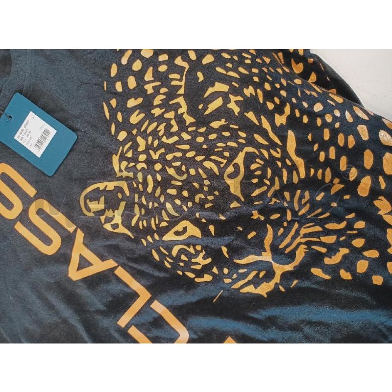 T SHIRT UOMO CAVALLI CLASS NERA DISEGNO DORATO CARTELLINATA | Mercatino dell'Usato Roma rebibbia 2