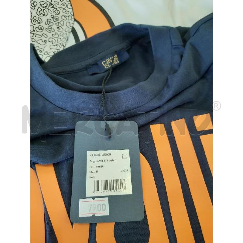 T SHIRT UOMO CAVALLI CLASS SCRITTA ARANCIO  | Mercatino dell'Usato Roma rebibbia 4