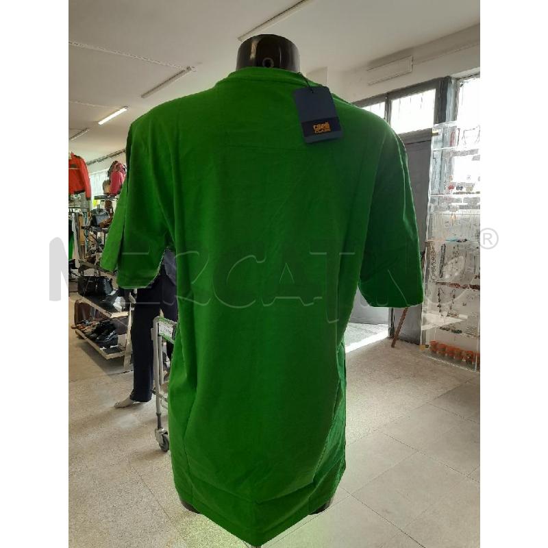 T SHIRT UOMO CAVALLI CLASS VERDE SIDESGNO DORATO | Mercatino dell'Usato Roma rebibbia 2