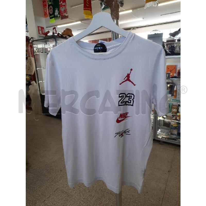 T SHIRT UOMO JORDAN BIANCO LOGO VERTICALE 23 NIKE | Mercatino dell'Usato Roma rebibbia 1