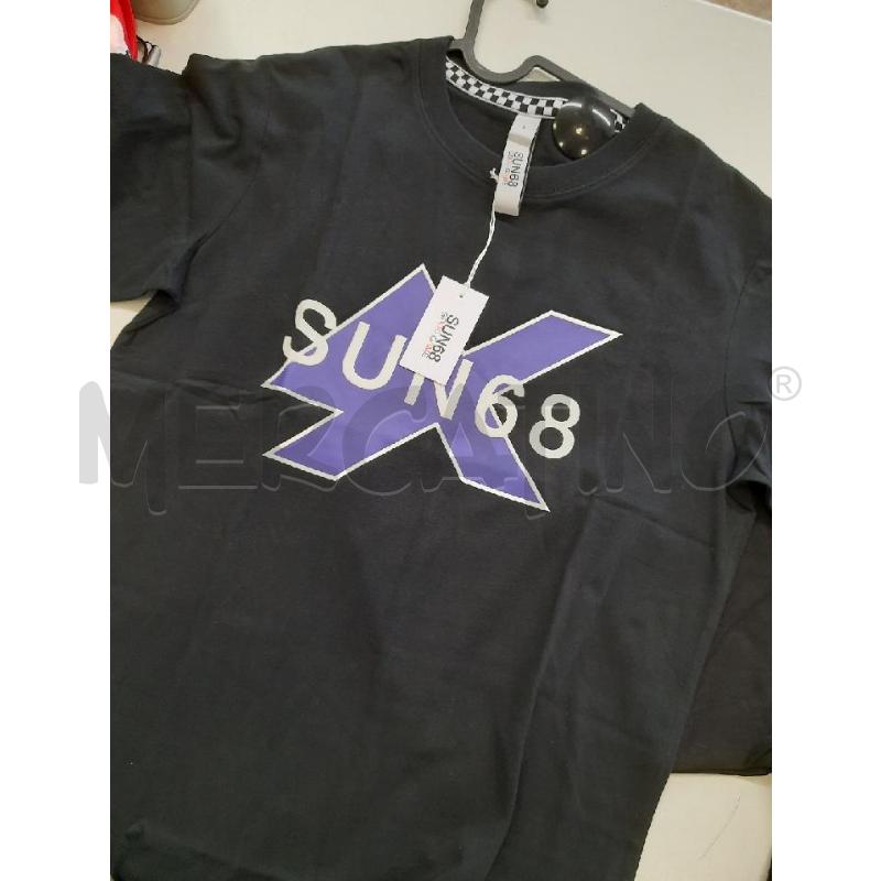 T SHIRT UOMO SUN68 BIANCA LOGO CENTRALE CARTELLINATA | Mercatino dell'Usato Roma rebibbia 1