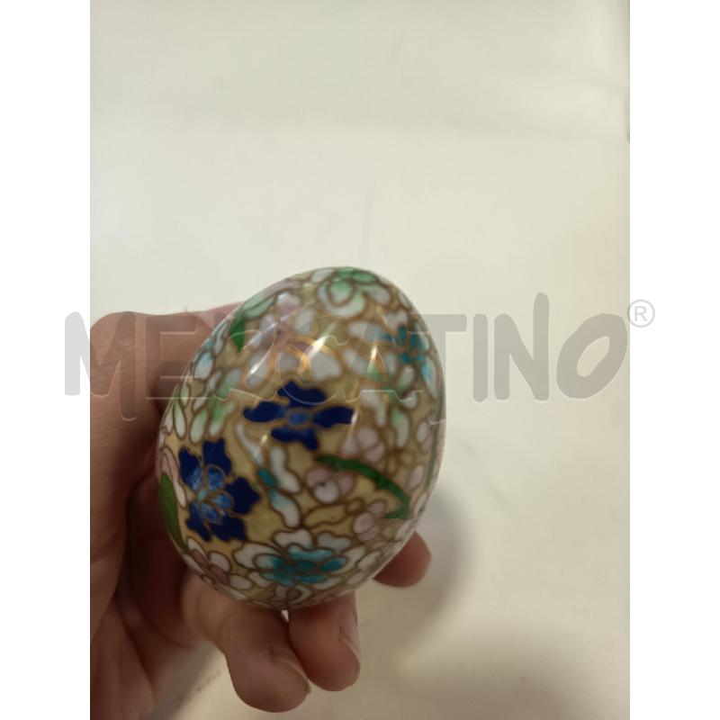 UOVO CLOISONNE FIORI COLORATI | Mercatino dell'Usato Roma rebibbia 3