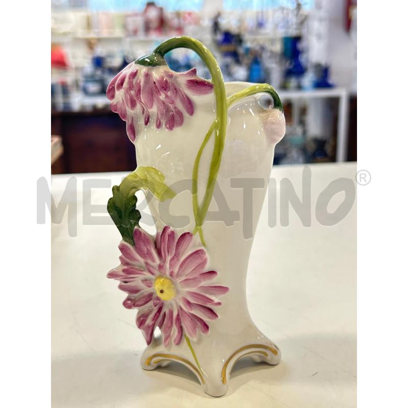 VASETTO CERAM FIORI ROSA | Mercatino dell'Usato Roma rebibbia 1