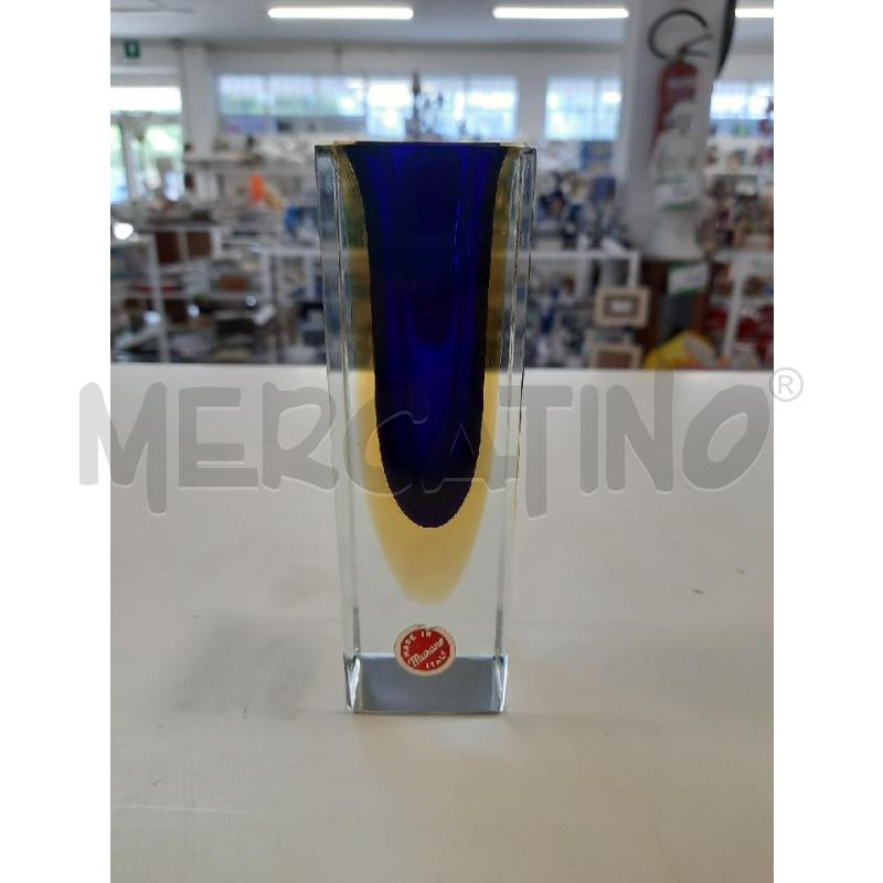 VASETTO MURANO BLU GIALLO | Mercatino dell'Usato Roma rebibbia 1
