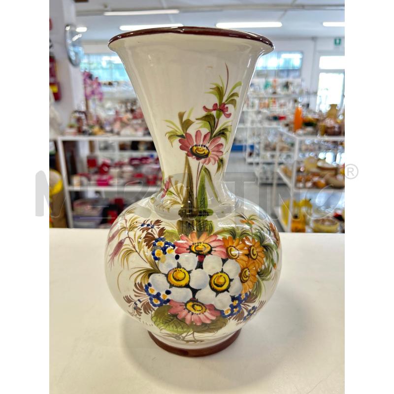 VASO BASSANO BIANCO FIORI B MARR | Mercatino dell'Usato Roma rebibbia 1
