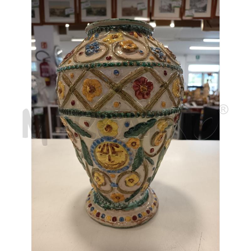 VASO CERAMICA ANNI 40 LAVORATA | Mercatino dell'Usato Roma rebibbia 1