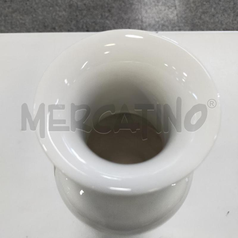 VASO CERAM BIANCA FIORI ROSA  | Mercatino dell'Usato Roma rebibbia 3