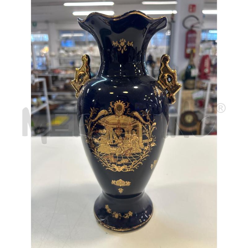 VASO CERAM BLU DEC DOR 2M | Mercatino dell'Usato Roma rebibbia 1