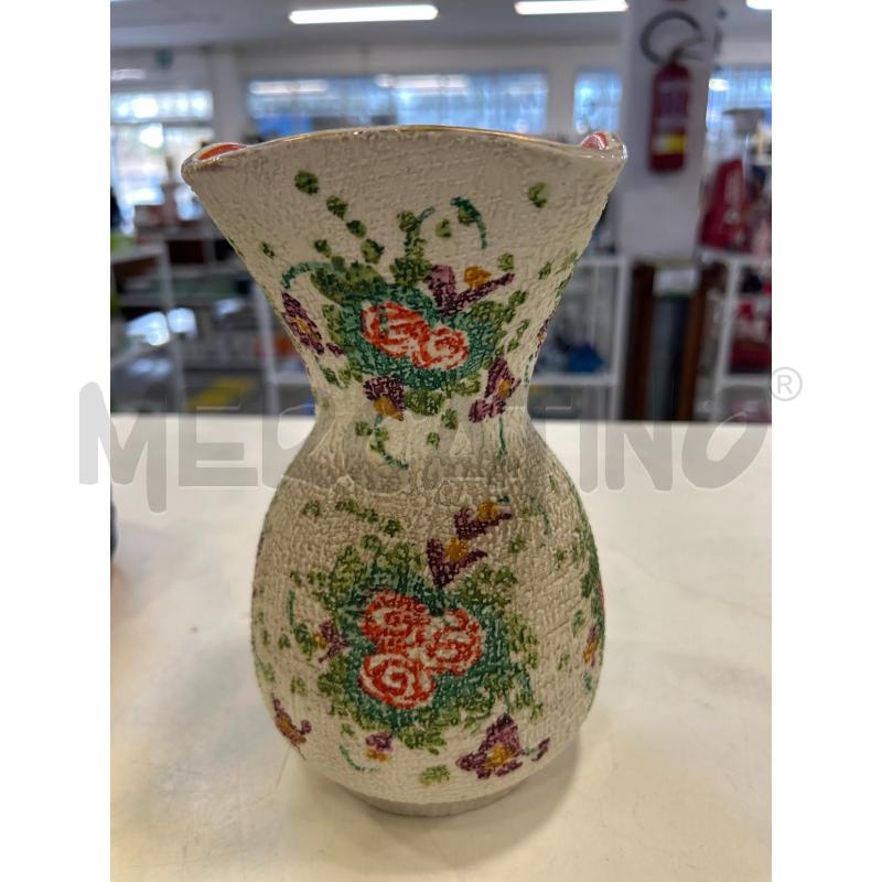 VASO CERAM RUVIDO BOCCA QUADRATA ARANCIONE | Mercatino dell'Usato Roma rebibbia 1