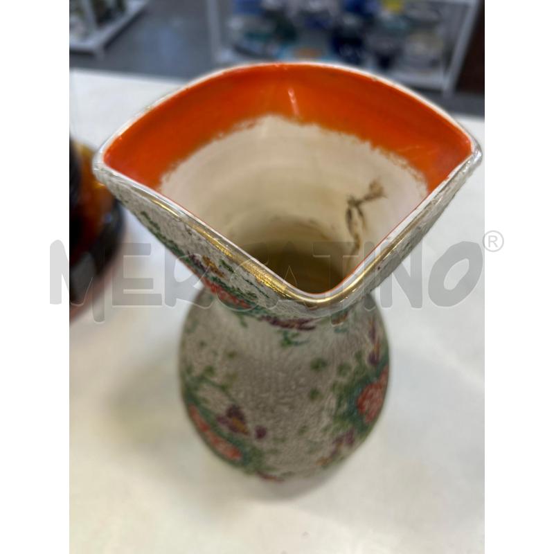 VASO CERAM RUVIDO BOCCA QUADRATA ARANCIONE | Mercatino dell'Usato Roma rebibbia 2