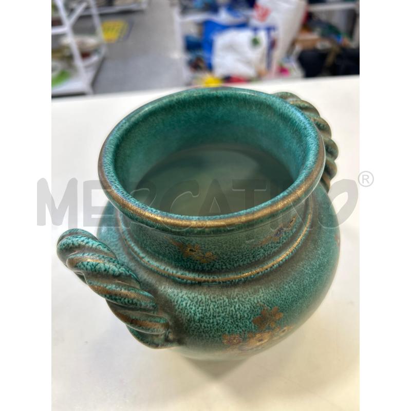 VASO CERAM VERDE FIORI DERUTA 2M | Mercatino dell'Usato Roma rebibbia 2