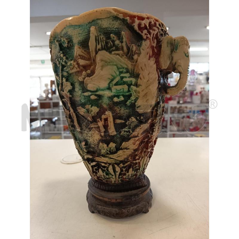 VASO DECORI RILIEVO ORIENTALE | Mercatino dell'Usato Roma rebibbia 3