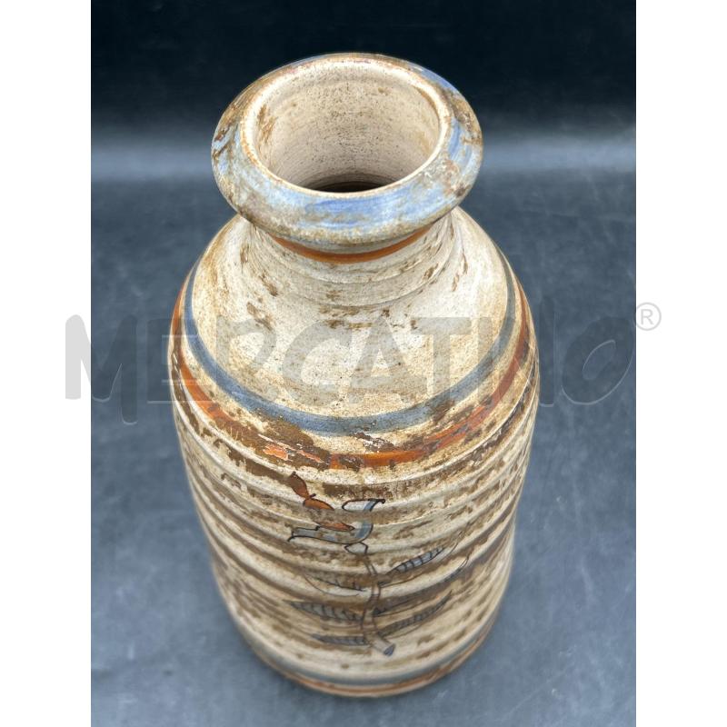 VASO TERRACOTTA VECCHIO ARTIGIANALE DIS AZZURRI | Mercatino dell'Usato Roma rebibbia 3