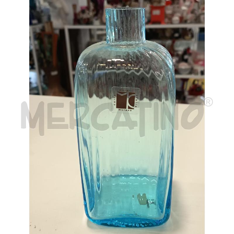 VASO VETRO MURANO AZZURRO | Mercatino dell'Usato Roma rebibbia 1