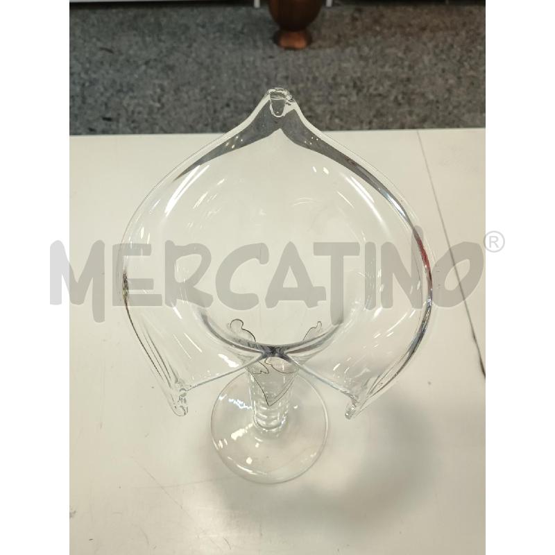 VASO VETRO RIGA NERA B FAZZOLETTO  | Mercatino dell'Usato Roma rebibbia 3