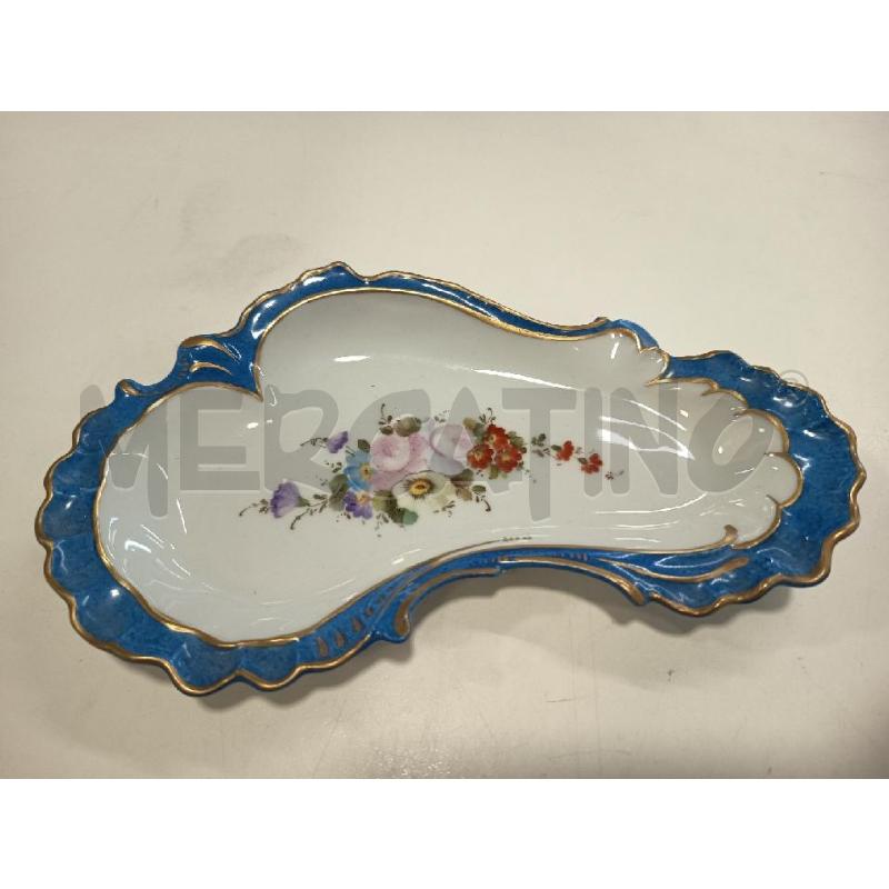 VASSOIETTO CERAM LIMOGES DEC FIORI B BLU | Mercatino dell'Usato Roma rebibbia 1