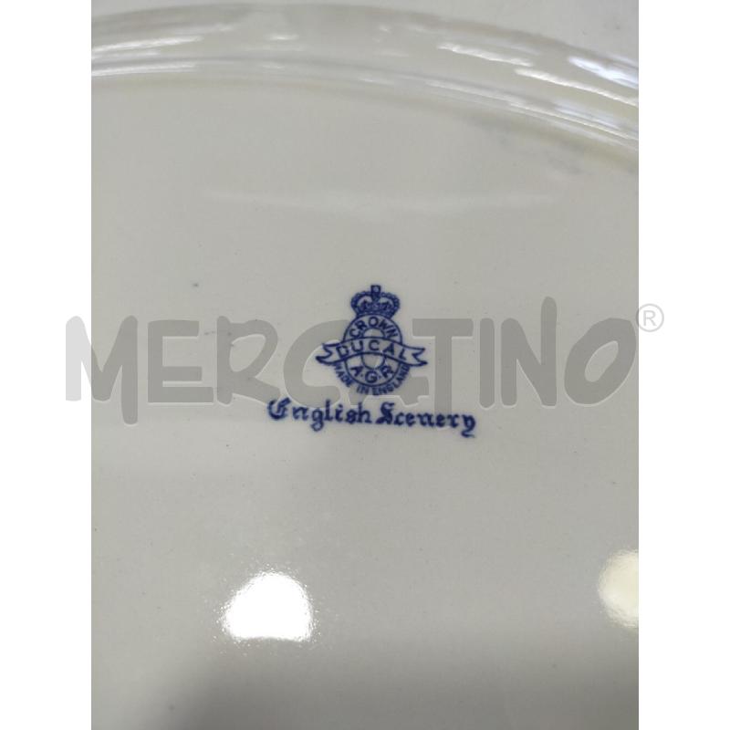 VASSOIO CERAMICA INGLESE OVALE BIANCO BLU  | Mercatino dell'Usato Roma rebibbia 2