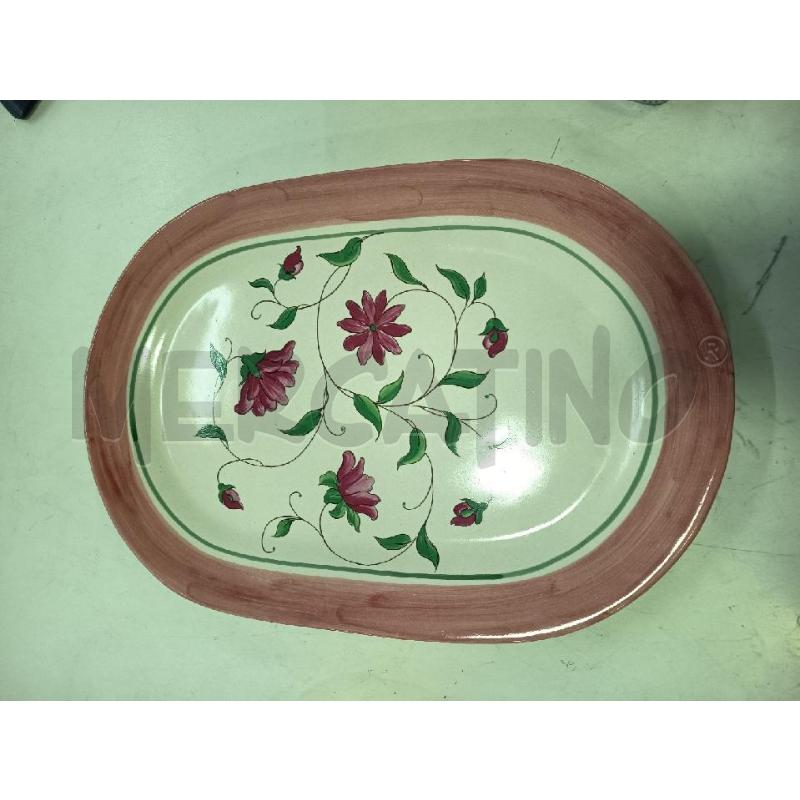 VASSOIO VIETRI FIORI ROSA B ROSA | Mercatino dell'Usato Roma rebibbia 1