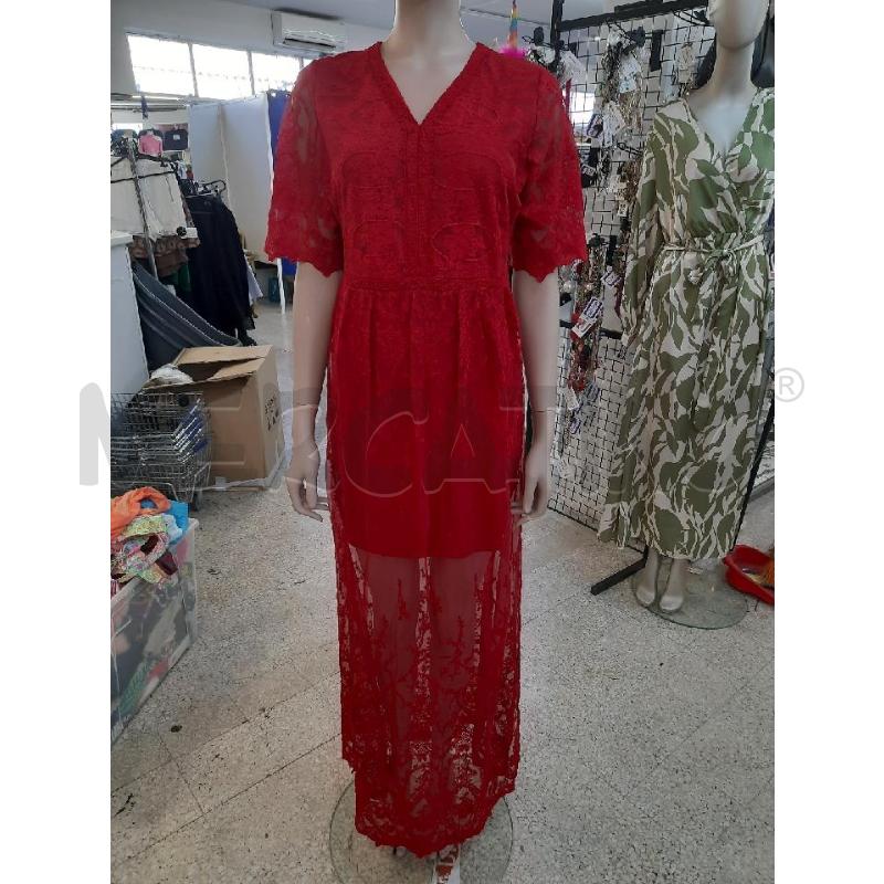 VESTITO DONNA ADA GATTI ROSSO PIZZO CARTELLINATO | Mercatino dell'Usato Roma rebibbia 1
