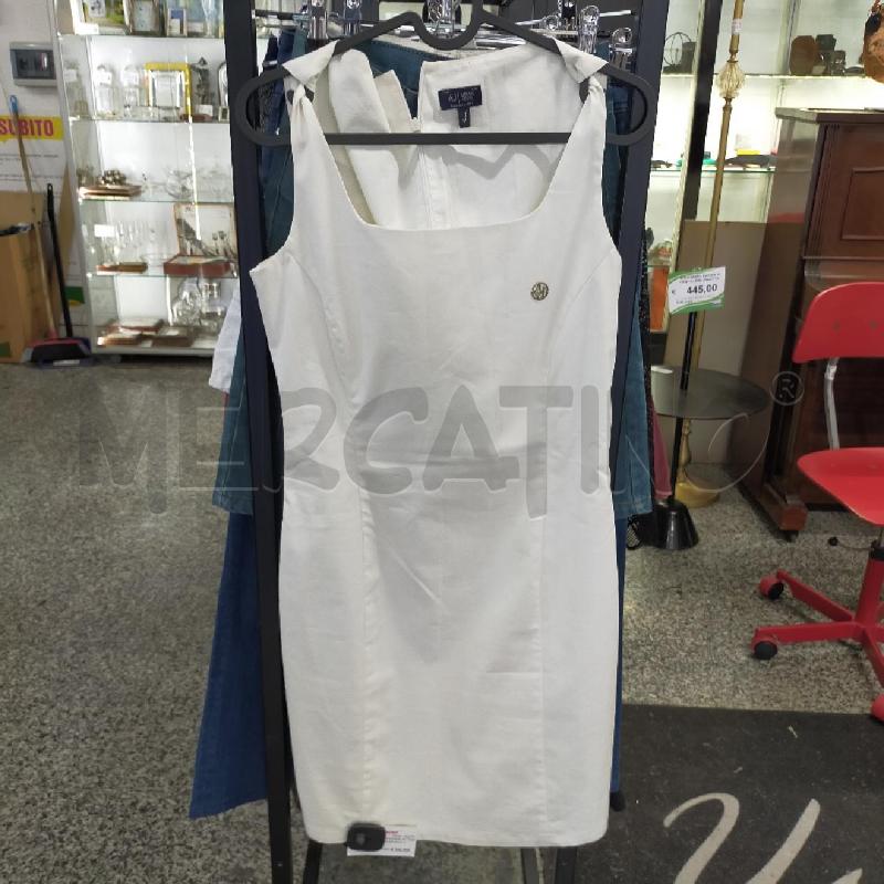 VESTITO DONNA AJ TG42 BIANCO SPORCO SCOLLO QUADRATO | Mercatino dell'Usato Roma rebibbia 1