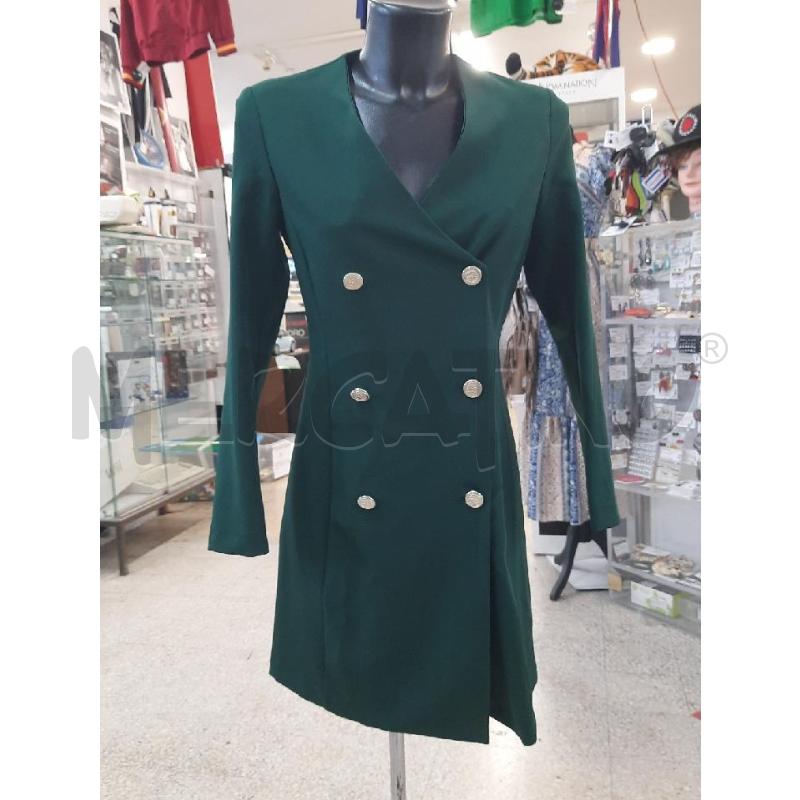 VESTITO DONNA A GIACCA CANNELLA DOPPI BOTTONI VERDE | Mercatino dell'Usato Roma rebibbia 1