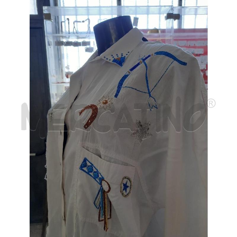 VESTITO DONNA BIANCO MARIA GRAZIA SEVERI DISEGNI MICROPERLINE | Mercatino dell'Usato Roma rebibbia 3