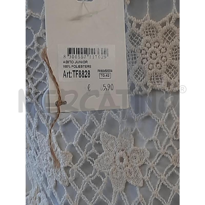 VESTITO DONNA BIANCO UNCINETTO CARTELLINATO TO BE TOO | Mercatino dell'Usato Roma rebibbia 3