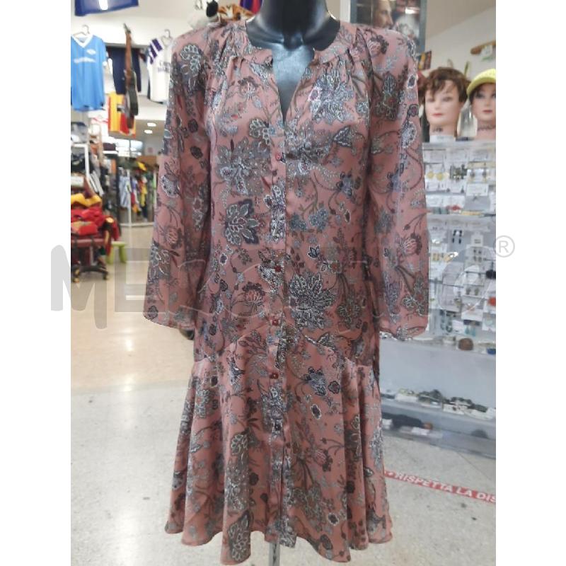 VESTITO DONNA CANNELLA BEIGE FIORI VERD BIANC | Mercatino dell'Usato Roma rebibbia 1