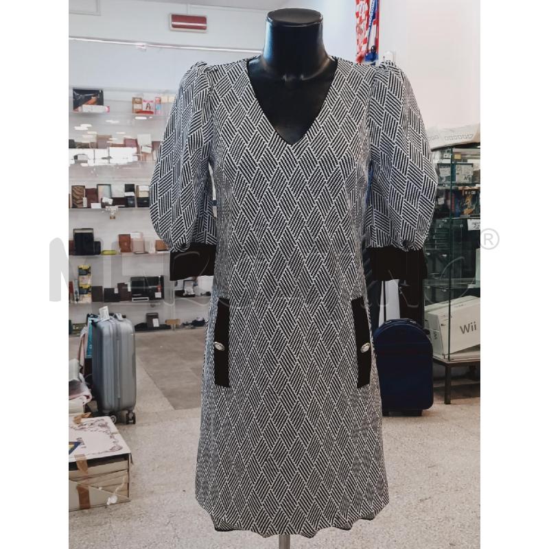 VESTITO DONNA CANNELLA BIANCO NERI  | Mercatino dell'Usato Roma rebibbia 1