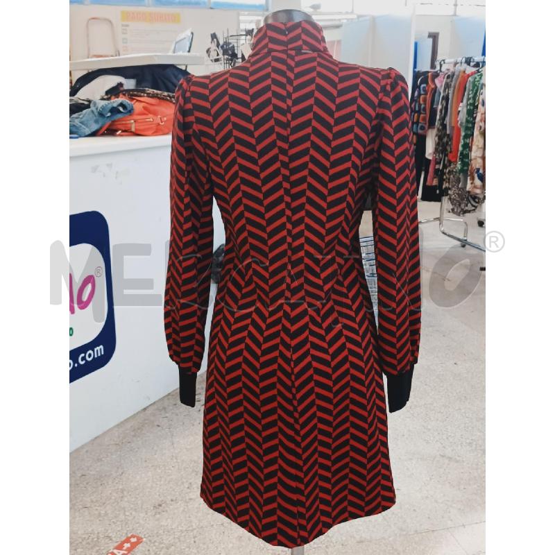 VESTITO DONNA CANNELLA COLLO RIGHE ROSSE NERE | Mercatino dell'Usato Roma rebibbia 2