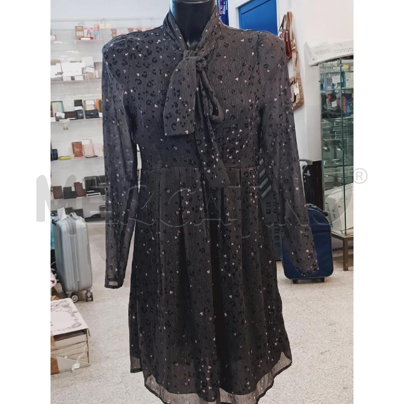 VESTITO DONNA CANNELLA GRIGIO CUORICINI COL | Mercatino dell'Usato Roma rebibbia 1