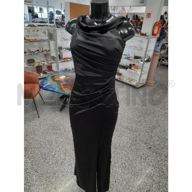 VESTITO DONNA CHIKA GIRL NERO RASO LUNGO CARTELLINO | Mercatino dell'Usato Roma rebibbia 1