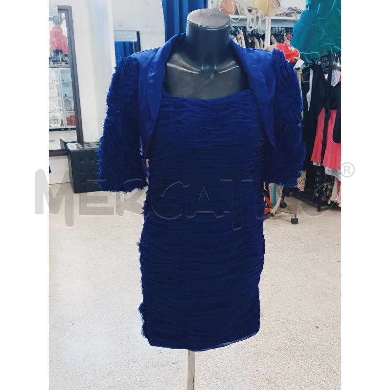 VESTITO DONNA CON GIACCA BLU ONDEGGIATO | Mercatino dell'Usato Roma rebibbia 2