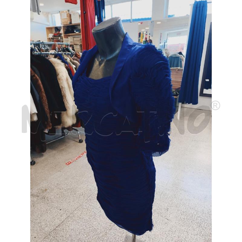 VESTITO DONNA CON GIACCA BLU ONDEGGIATO | Mercatino dell'Usato Roma rebibbia 4