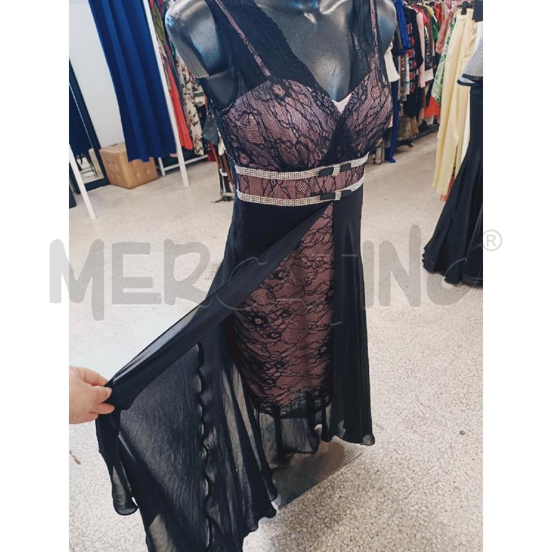 VESTITO DONNA FABIANA FERRI NERO PIZZO ROSA FASCIA STRASS | Mercatino dell'Usato Roma rebibbia 4