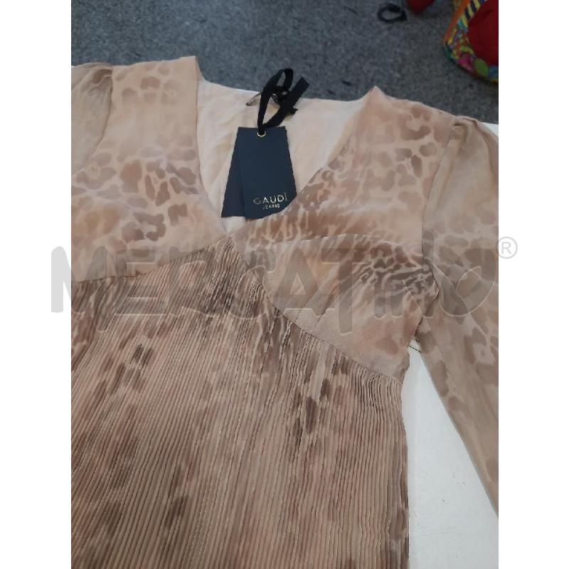 VESTITO DONNA GAUDI JEANS BEIGE MACCHIE MAR CARTELLINATO | Mercatino dell'Usato Roma rebibbia 2