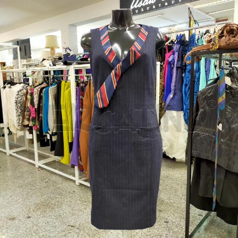 VESTITO DONNA LOVE MOSCHINO CRAVATTA BORDO/BLU RIGHE VERDI | Mercatino dell'Usato Roma rebibbia 1
