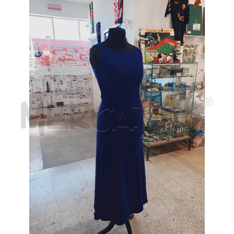 VESTITO DONNA LUNGO BLU DIETRO VELO PAGLIETTE GR | Mercatino dell'Usato Roma rebibbia 1