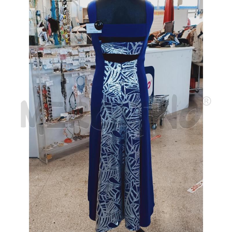 VESTITO DONNA LUNGO BLU DIETRO VELO PAGLIETTE GR | Mercatino dell'Usato Roma rebibbia 2