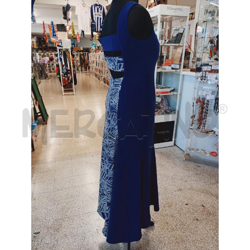 VESTITO DONNA LUNGO BLU DIETRO VELO PAGLIETTE GR | Mercatino dell'Usato Roma rebibbia 3