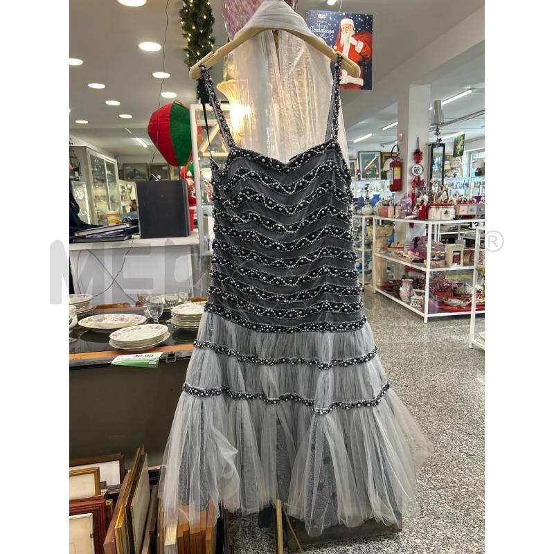 VESTITO DONNA MUSANI COUTURE PERLATO/NERO MICRO APPLICAZIONI TG48 PZ2 | Mercatino dell'Usato Roma rebibbia 1
