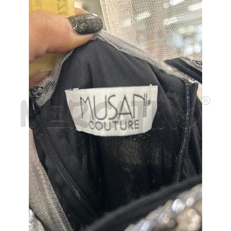 VESTITO DONNA MUSANI COUTURE PERLATO/NERO MICRO APPLICAZIONI TG48 PZ2 | Mercatino dell'Usato Roma rebibbia 3