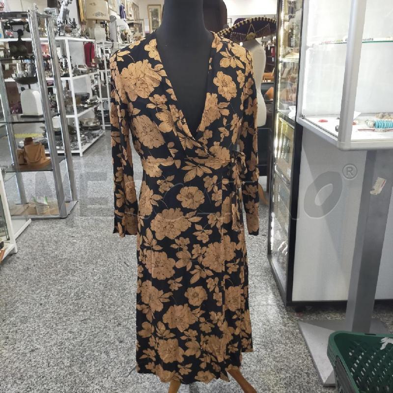 VESTITO DONNA NERO FIORI MARRONI BREND | Mercatino dell'Usato Roma rebibbia 1
