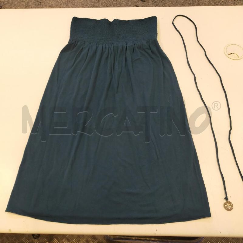 VESTITO DONNA PATRIZIA PEPE PETROLIO LACCIO DIETRO COLLO | Mercatino dell'Usato Roma rebibbia 1