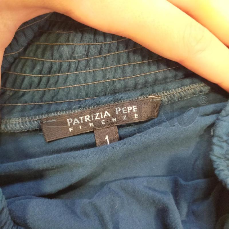 VESTITO DONNA PATRIZIA PEPE PETROLIO LACCIO DIETRO COLLO | Mercatino dell'Usato Roma rebibbia 4