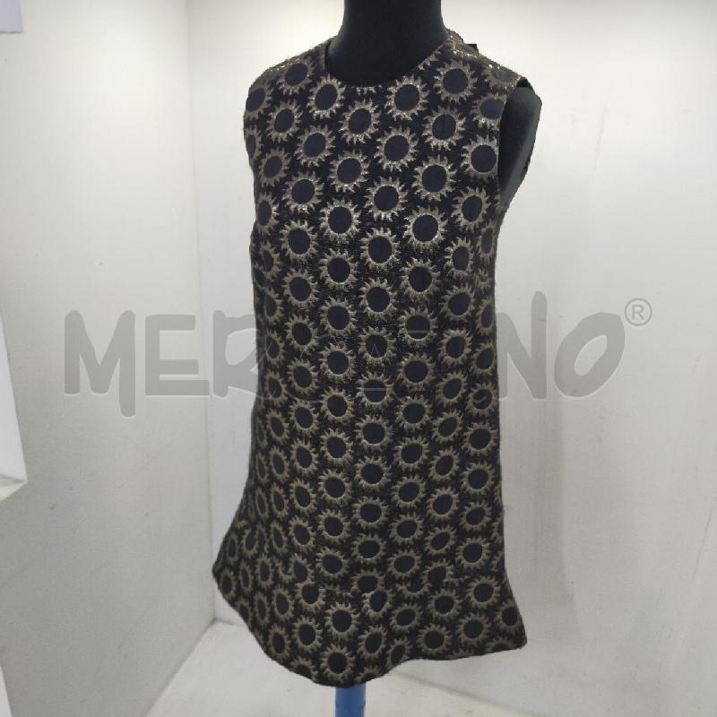 VESTITO DONNA RED VALENTINO METALLIC GOLD SUN SKATER DRESS  | Mercatino dell'Usato Roma rebibbia 1