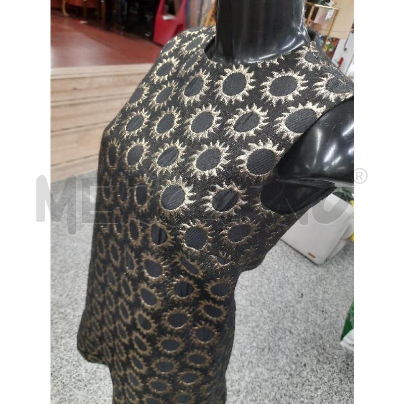 VESTITO DONNA RED VALENTINO METALLIC GOLD SUN SKATER DRESS  | Mercatino dell'Usato Roma rebibbia 2